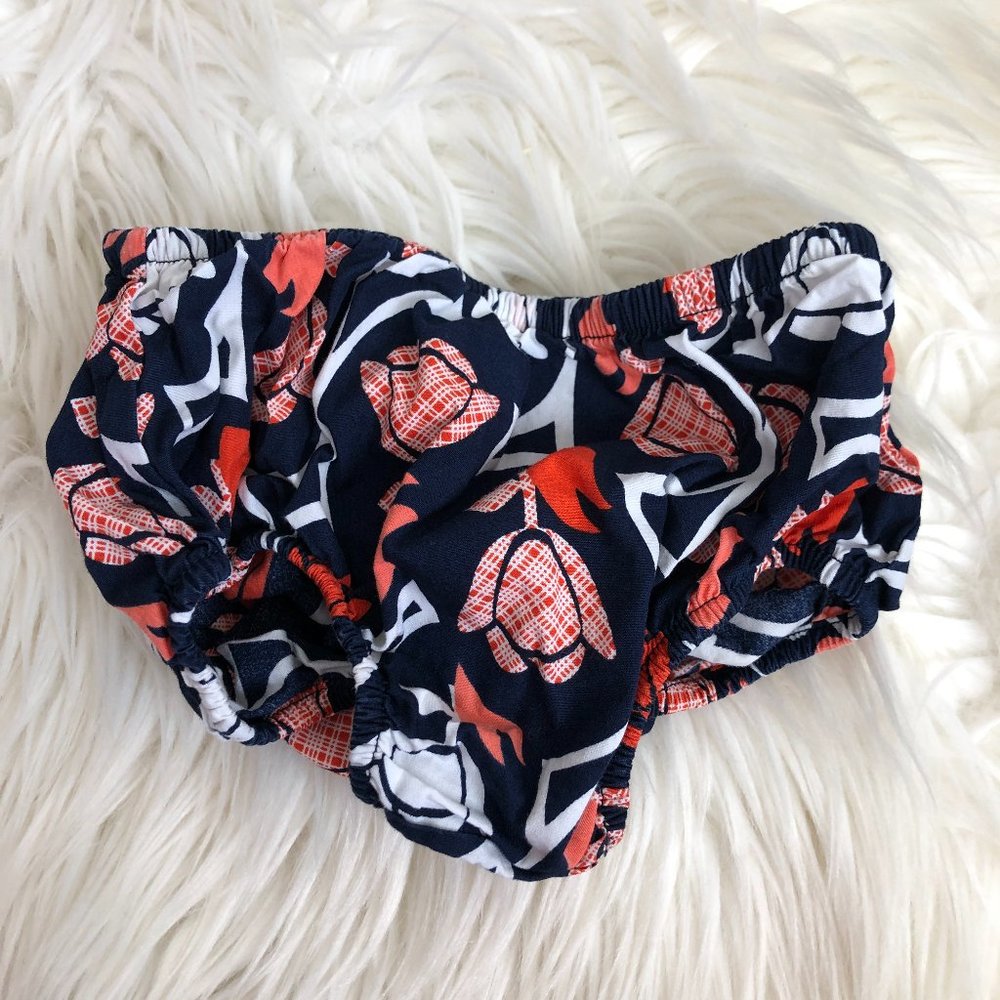 Janie and Jack blue/orange bloomers 6-12 mo